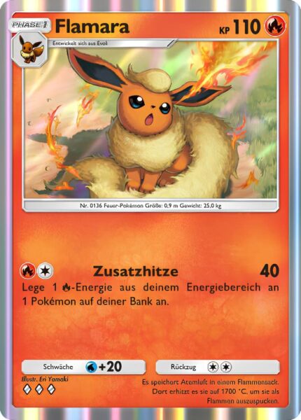 Flamara-008-069-A3b-Evoli-Hain-Pokémon-TCG-Sammelkartenspiel-Pocket-Karte-Deutsch