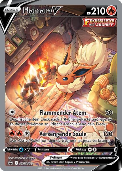Flamara-V-SWSH179-Alternate-Art-Pokémon-Promo-Karte-TCG-Sammelkartenspiel
