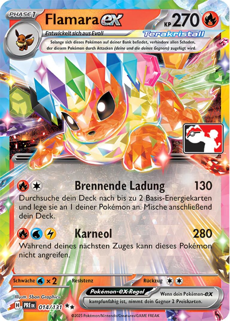 Flamara-ex-014-131-Preispack-Serie-7-Pokémon-Karte-Deutsch