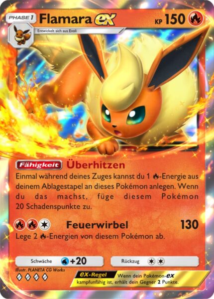 Flamara-ex-A3b-Evoli-Hain-Pokémon-TCG-Sammelkartenspiel-Pocket-Karte