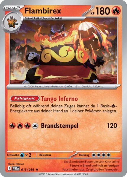 Flambirex-013-086-WHT-DE-Weiße-Flammen-Pokémon-Karte-Karmesin-Purpur-Deutsch