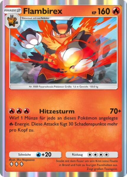 Flambirex-028-155-B3-Pulsierende-Aura-Pokémon-TCG-Sammelkartenspiel-Pocket-Karte-Deutsch