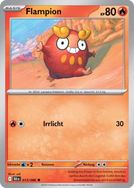 Flampignon-013-086-BLK-DE-Schwarze-Blitze-Pokémon-Karte-Karmesin-Purpur-Deutsch