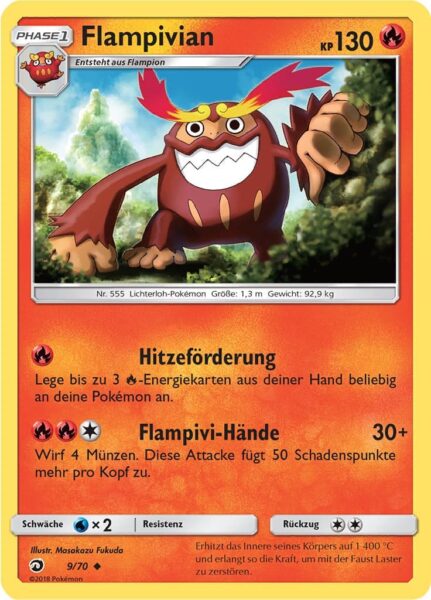 Flampivian-9-70-Majestät-der-Drachen-Pokémon-Karte-Deutsch-TCG-Sammelkartenspiel