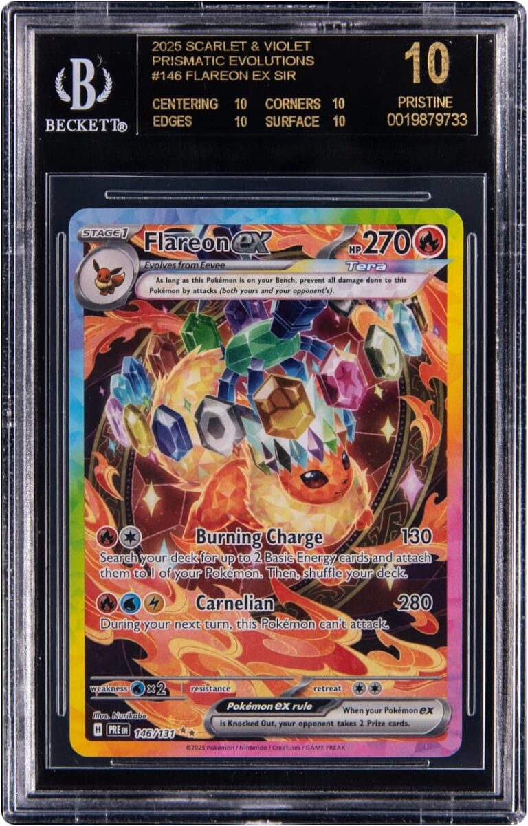 Flareon-Flamara-ex-146-132-Prismatic-Evolutions-Pokémon-Karte-BGS-10-Black-Label
