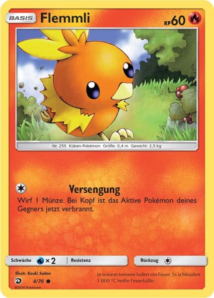 Flemmli-4-70-Majestät-der-Drachen-Pokémon-Karte-Deutsch-TCG-Sammelkartenspiel