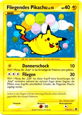 Fliegendes-Pikachu-113-112-Platin-Aufstieg-der-Rivalen-Secret-Rare-Holo-Pokémon-Karte-2009