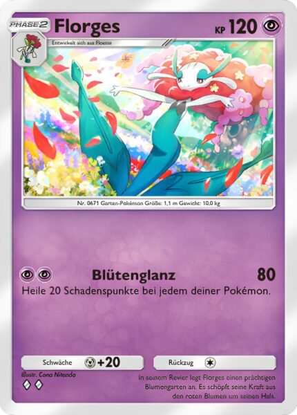 Florges-038-068-Pokémon-TCG-Sammelkartenspiel-Pocket-Mysteriöse-Insel-Karte-A1a