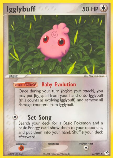 Igglybuff-Fluffeluff-37-101-EX-Hidden-Legends-Baby-Pokémon-Karte-Englisch-TCG-Sammelkartenspiel