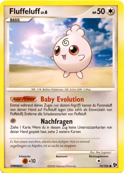 Fluffeluff-70-106-Diamant-Perl-Epische-Begegnungen-Pokémon-Karte-Deutsch-TCG-Sammelkartenspiel