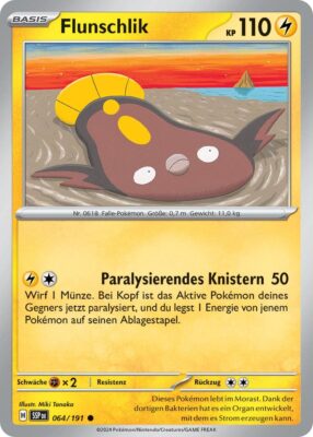 Flunschlik-064-191-SSP-DE-Karmesin-Purpur-Stürmische-Funken-Pokémon-Karte-Deutsch-TCG