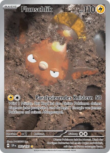 Flunschlik-202-191-SSP-DE-Karmesin-Purpur-Stürmische-Funken-Illustration-Rare-Pokémon-Karte-Deutsch-TCG