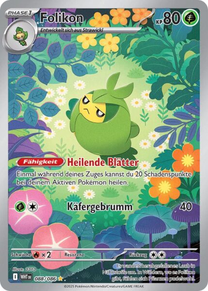 Folikon-088-086-WHT-DE-Weiße-Flammen-Pokémon-Karte-Karmesin-Purpur-Deutsch