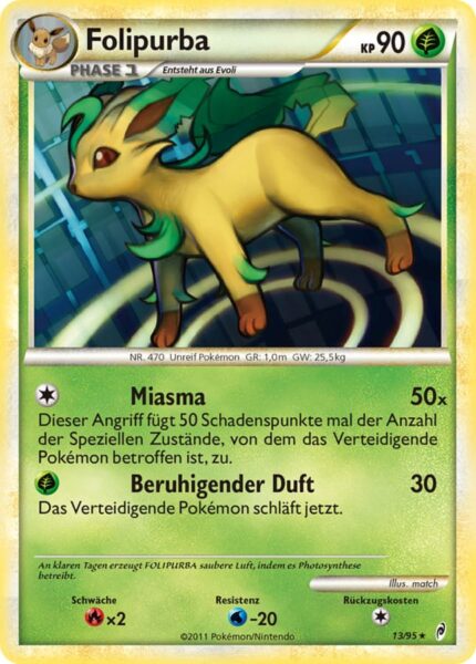 Folipurba-13-95-Ruf-der-Legenden-Pokémon-Karte-Deutsch-TCG-Sammelkartenspiel