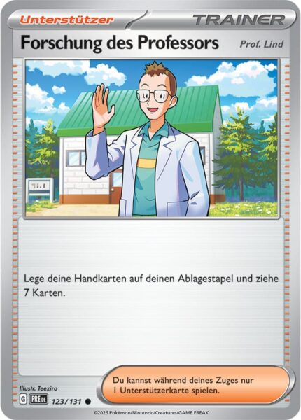 Forschung-des-Professors-123-131-Prismatische-Entwicklungen-Pokémon-Karte-Deutsch-Karmesin-Purpur-TCG-Sammelkartenspiel
