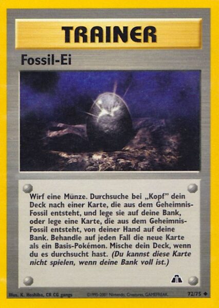 Fossil-Ei_72-75_Neo-Entdeckung-Discovery_Pokémon-Karte_Deutsch