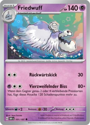 Friedwuff-101-197_OBF_Obsidianflammen_Obsidian-Flames_Pokémon-Karte_Deutsch