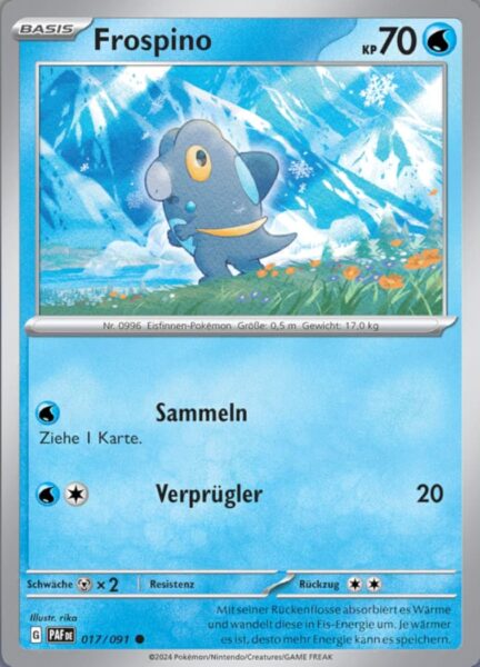 Frospino_017-091_PAF-DE_Paldeas-Schicksale_Paldean-Fates_Pokémon-Karte_Deutsch