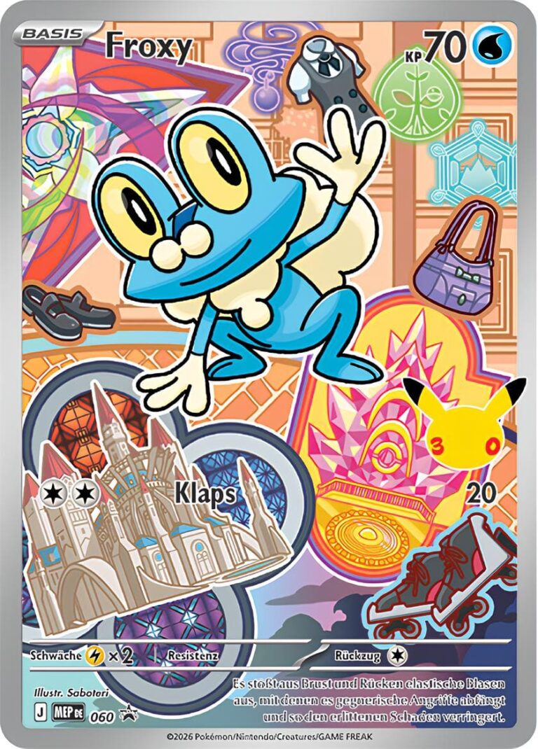 Froxy-MEP-060-Promo-Pokémon-Karte-30.-Jubiläum-30th-Anniversary-Erste-Partner-Kollektion-Serie-2