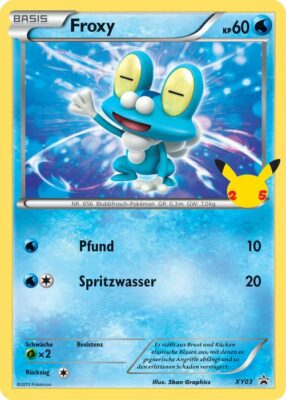Froxy-XY03-Große-XXL-Jumbo-Pokémon-Karte-Erste-Partner-25-Jahre-Celebrations