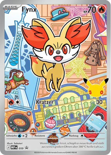 Fynx-MEP-059-Promo-Pokémon-Karte-30.-Jubiläum-30th-Anniversary-Erste-Partner-Kollektion-Serie-2