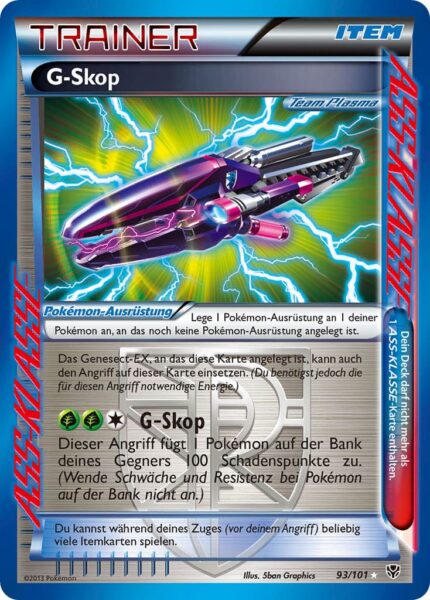 G-Skop-93-101-Schwarz-Weiss-Plasma-Blaster-ASS-KLASSE-Pokémon-Karte-TCG