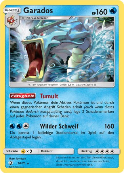 Garados-20-70-Majestät-der-Drachen-Pokémon-Karte-Deutsch-TCG-Sammelkartenspiel