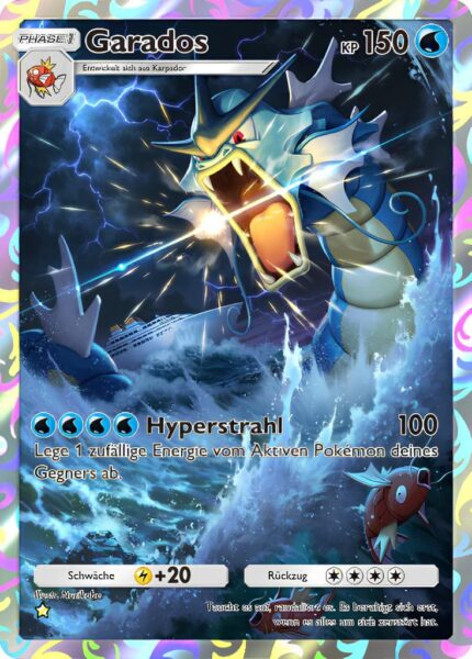 Garados-233-Pokémon-TCG-Sammelkartenspiel-Pocket-Unschlagbare-Gene-Digitale-Karte-Illustration-Rare-2024