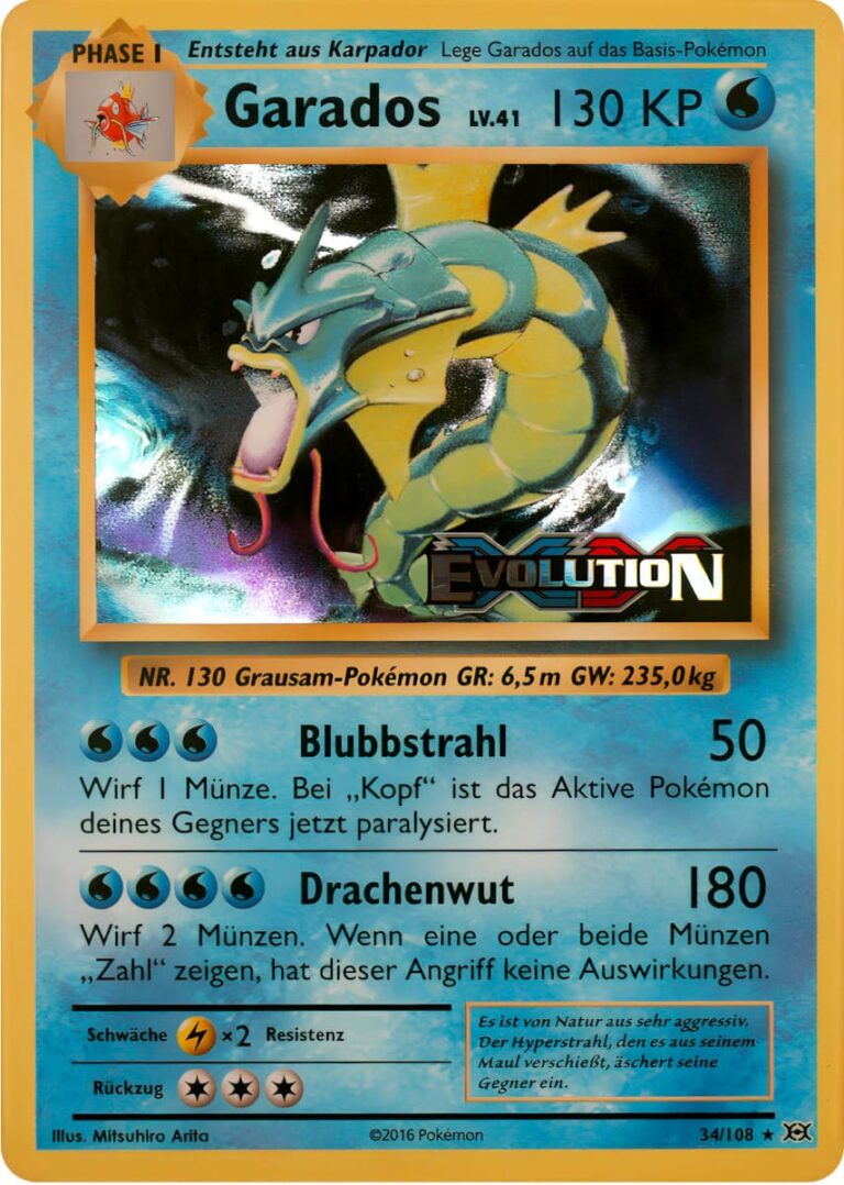 Garados-34-108-XY-Evolutions-Evolution-Prerelease-Promo-Pokémon-Karte-Deutsch