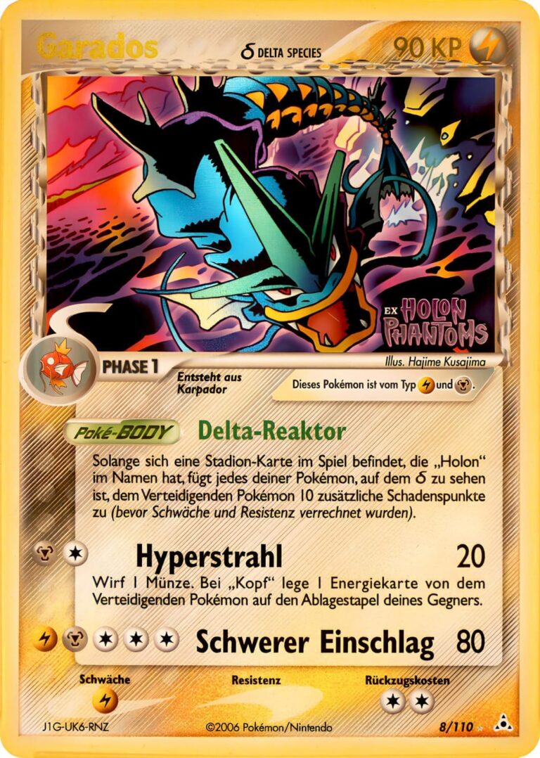 Garados-Delta-Species-8-110-EX-Holon-Phantoms-Reverse-Holo-Pokemon-Karte-Deutsch