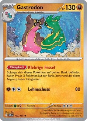 Gastrodon-107-191-SSP-DE-Karmesin-Purpur-Stürmische-Funken-Pokémon-Karte-Deutsch-TCG