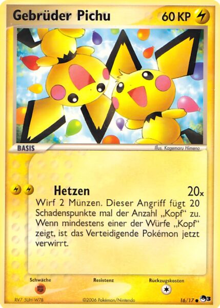 Gebrüder-Pichu-POP-Serie-3-Pokémon-Karte-Deutsch-TCG-Sammelkartenspiel