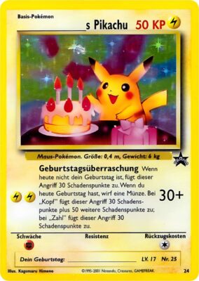 Geburtstags-Birthday-Pikachu-24-Wizards-Black-Star-Promo-Pokémon-Karte-Deutsch-TCG-Sammelkartenspiel