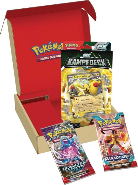 Gemischtes-Pokémon-Deck-und-Boosterbundle-Ampharos-Kampfdeck-TCG-Sammelkartenspiel-2024