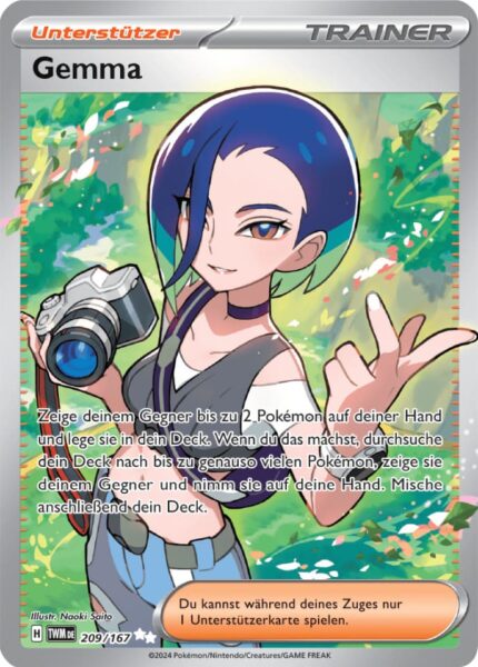 Gemma_209-167_Maskerade-im-Zwielicht_Full-Art_Twilight-Masquerade_Pokémon-Karte_Deutsch