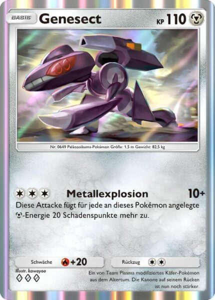 Genesect-054-069-B1a-Feuerrote-Flammen-Pokémon-Karte-Deutsch