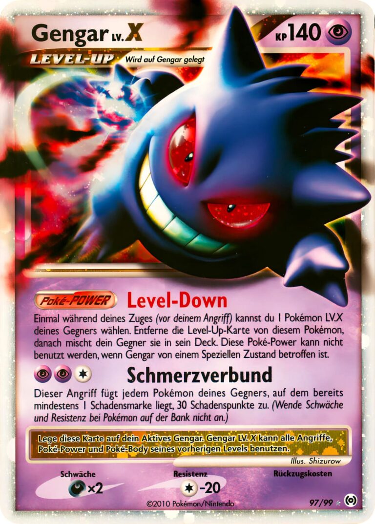 Gengar-LV.X.97-99-Platin-Arceus-Pokémon-Karte-Deutsch