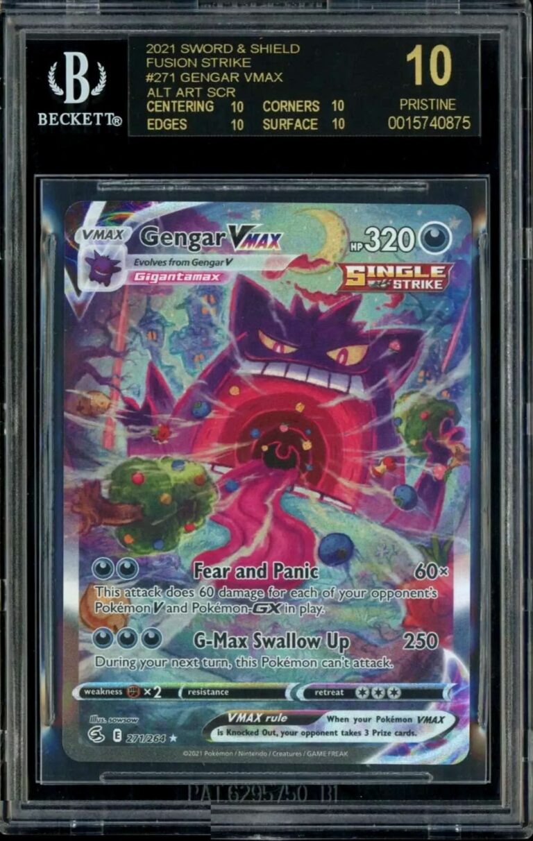Gengar-VMAX-271-Fusion-Strike-BGS-10-Black-Label-Pokémon-Karte-Englisch