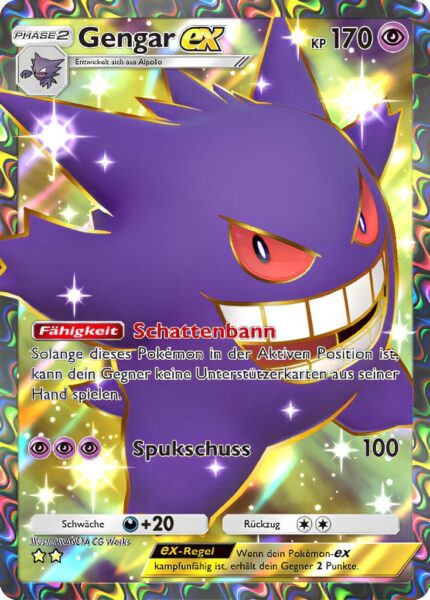 Gengar-ex-261-Pokémon-TCG-Sammelkartenspiel-Pocket-Unschlagbare-Gene-Digitale-Karte-Full-Art-2024