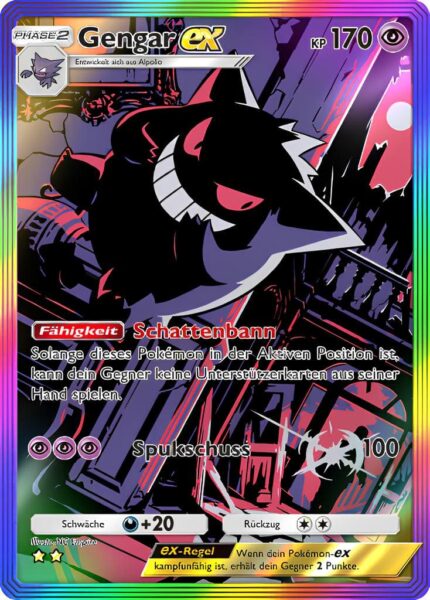 Gengar-ex-277-Pokémon-TCG-Sammelkartenspiel-Pocket-Unschlagbare-Gene-Digitale-Karte-Special-Illustration-2024