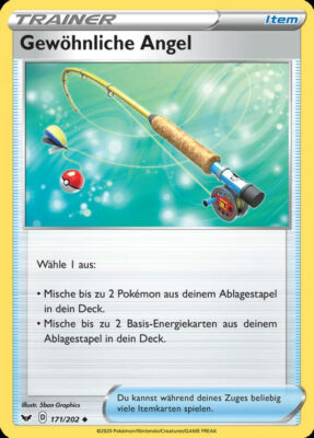 Gewöhnliche-Angel-171-Schwert-Schild-Pokémon-Karte