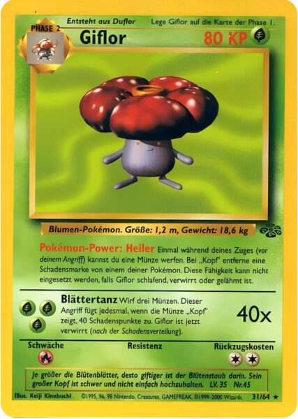 Giflor-31-64-Dschungel-Pokemon-Karte-Deutsch-1999