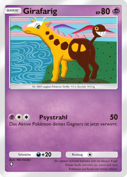Girafarig-087-161-Weisheit-von-Meer-und-Himmel-A4-Pokémon-TCG-Sammelkartenspiel-Pocket-Karte