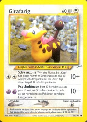 Girafarig_66-105_Neo-Destiny_Pokémon-Karte_Deutsch