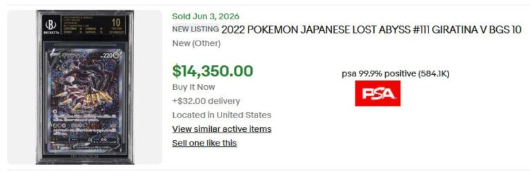 Giratina-V-111-100-Lost-Abyss-Pokémon-Karte-Japan-BGS-10-Black-Label-Preis-Wert-Juni-2026
