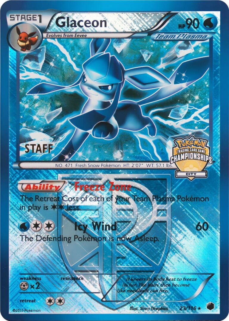 Glaceon-Glaziola-23-116-Plasma-Freeze-Frost-Staff-Championship-Promo-Pokémon-Karte-Englisch
