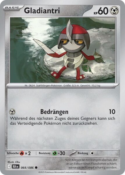 Gladiantri-064-086-BLK-DE-Schwarze-Blitze-Pokémon-Karte-Karmesin-Purpur-Deutsch