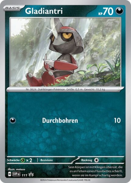 Gladiantri-SVP-DE-111-Black-Star-Promokarte-Pokémon-Karte-TCG-Sammelkartenspiel