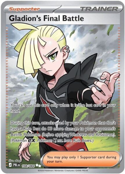 Gladions-Final-Battle-108-084-Pitch-Black-Dunkelnacht-Full-Art-Pokémon-Karte-Englisch-neu