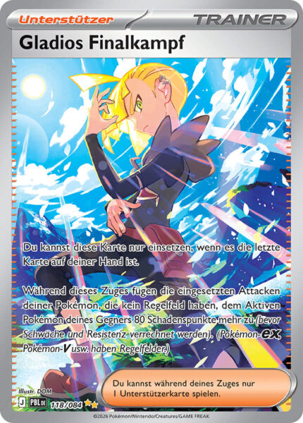 Gladios-Finalkampf-118-084-PBL-DE-Dunkelnacht-Illustration-Rare-Pokémon-Karte-Deutsch
